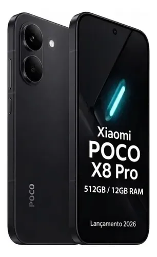 Celular Xiaomi Poco X8 Pro 5G 8gb 256gb dual sim cor preto
