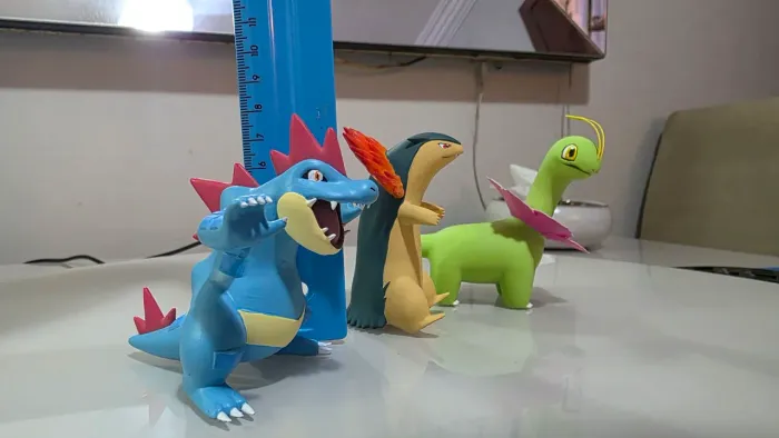 Trio pokemon em resina 3d