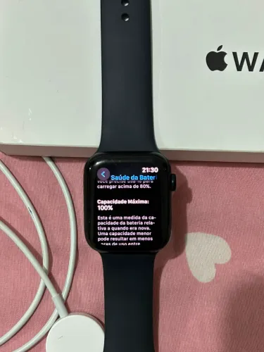 Apple Watch SE 2º geração 44mm 100% saúde de bateria