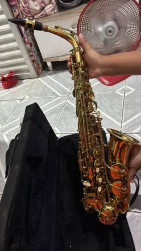 Instrumento musical. Saxofone usado: excelente