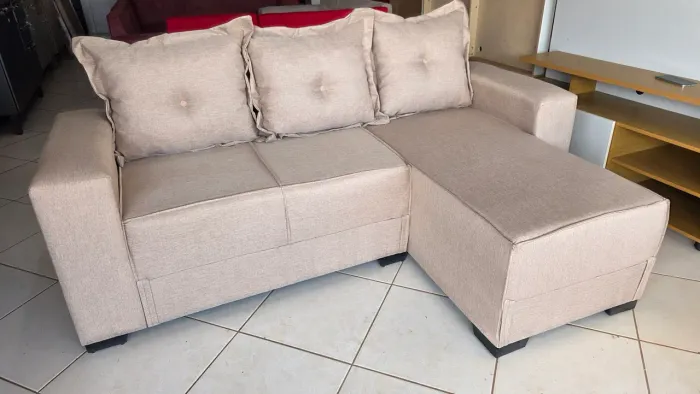 Sofa tecido linho novo