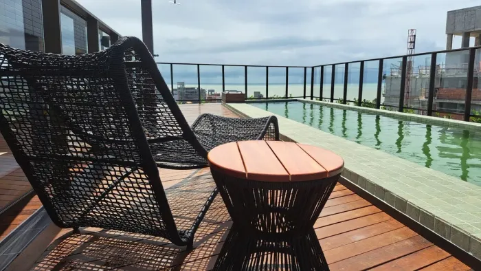 Flat com 1 dormitório à venda, 24 m² por R$ 375.000 - Ponta de Campina - Cabedelo/PB