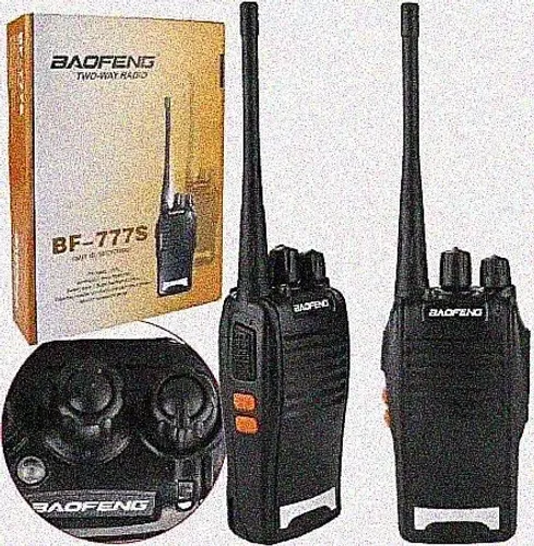 Conjunto de dois rádios+fones comunicadores walkie talkie bf-777s baofeng Pronta Entrega