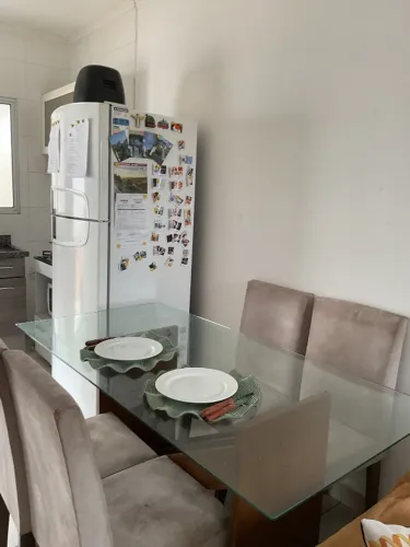 Mesa de Jantar Vidro + Mesa de Escritório Vidro + 4 cadeiras