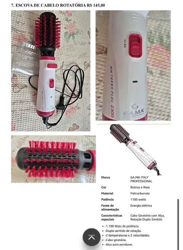 Escova Rotatória Cabelo 