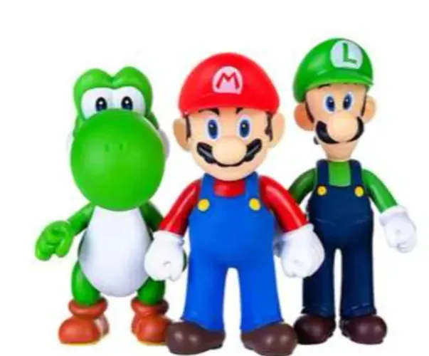 Kit Boneco Super Mario Bros com 6 Peças