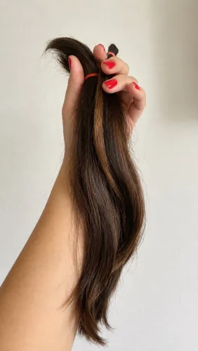 Cabelo humano liso natural
