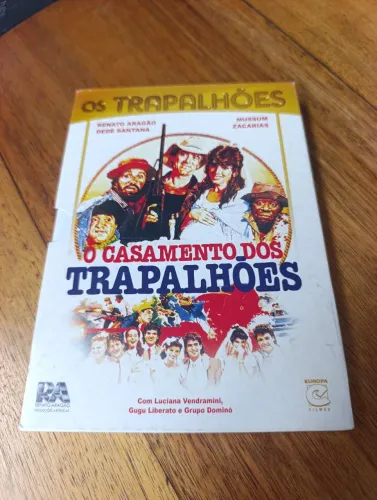 DVD OS TRAPALHÕES: O CASAMENTO DOS TRAPALHÕES. LUCIANA VENDRAMINI GUGU E DOMINÓ. ANOS 80