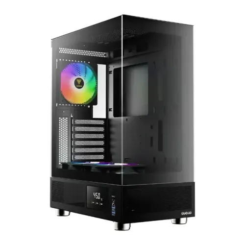 Gabinete Gamer Gamdias Atlas E1, Mid Tower, ARGB, ATX, Preto - (NOVO)
