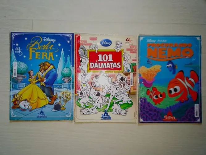 COLEÇÃO EM QUADRINHOS DISNEY FILMES CLÁSSICOS GIBI 3 VOL RARIDADE EXCELENTE PRESENTE