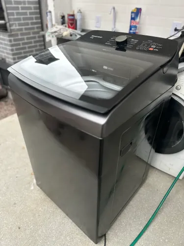 Máquina de lavar Brastemp inox com preto perfeita 