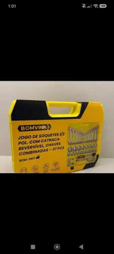 Jogo de soquetes catraca 37 peças NOVO
