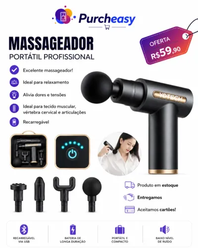 Massageador Muscular relaxante Portátil