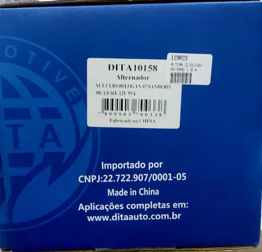 VENDO ALTERNADOR 95A 12V DITA 10158 DE CLIO, LOGAN, SANDERO