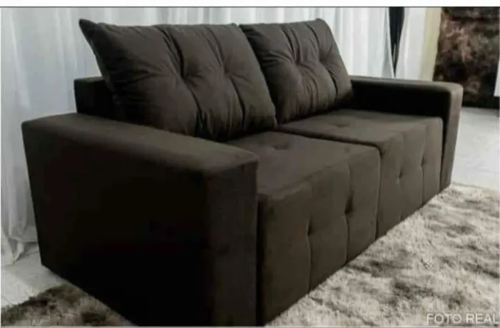 SOFÁ RETRÁTIL 2 LUGARES SUEDE