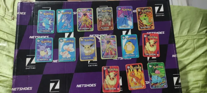 15 Tazos Super Cartas Pokémon Elma Chips 1999/2000 Originais!