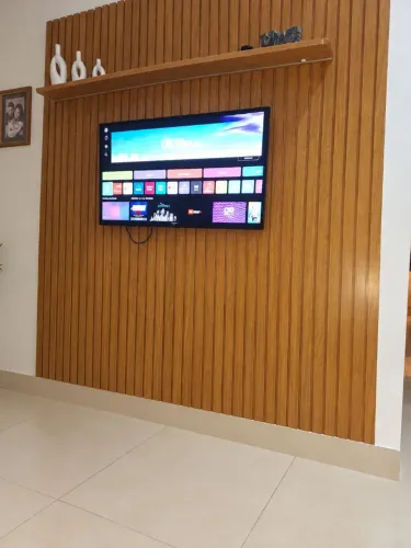 Painel ripado em mdf com Led