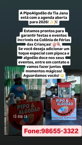 Aluguel de pipoca e Algodão doce 