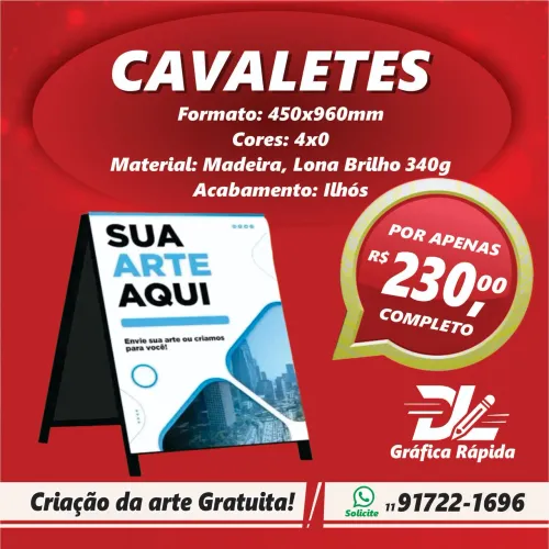 Cavaletes para loja