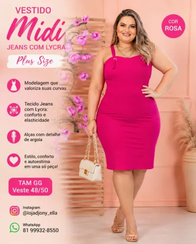 Vestido Curto Plus Size