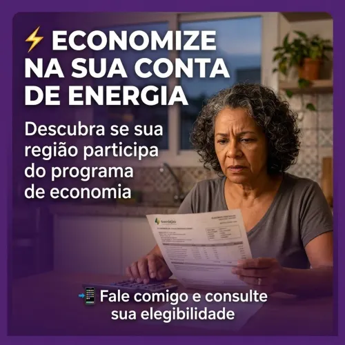 ECONOMIZE NA CONTA DE ENERGIA ? ATÉ 30% DE DESCONTO!