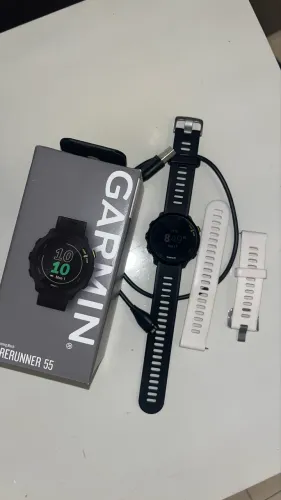 Relógio Garmin Forerunner 55 SEMINOVO com pulseira brinde