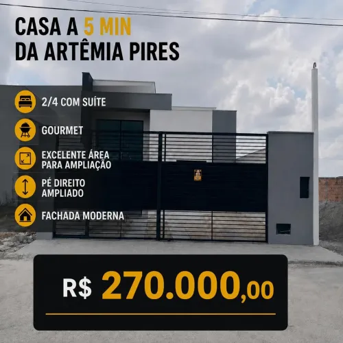 Vendo casa de 2/4; sendo uma suíte no veredas do sim