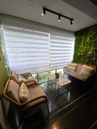 Conjunto varanda e jardim - 4 peças - sofá, cadeiras e centro 