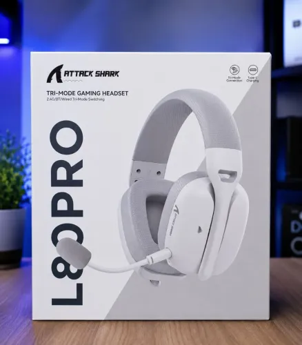 HEADSET GAMER ATTACK SHARK L80 PRO - SEM FIO TRI-MODE