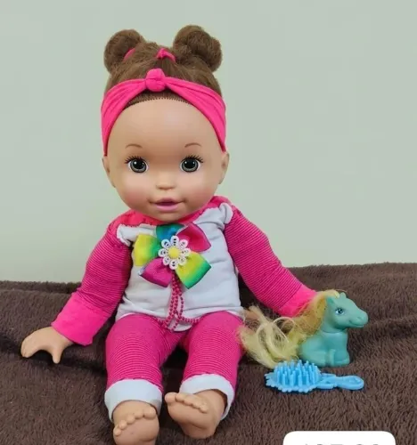 Boneca Little mommy (corpo de pano) e acessórios