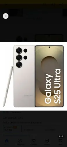 Samsung s25 ultra titanio-novo com nota