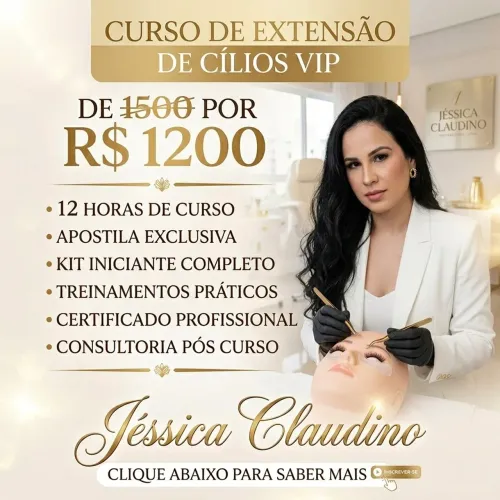 Curso de extensão de cílios VIP