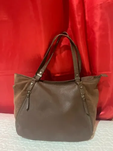 Bolsa marrom veludo