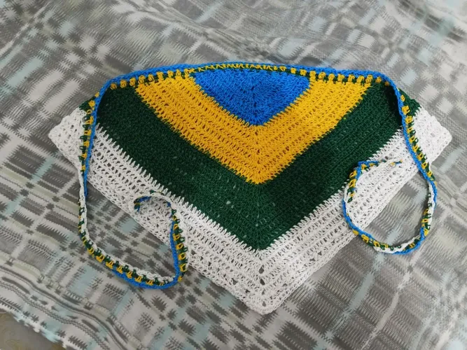 Bandana Brasil /Crochê