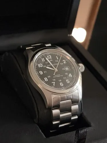Relógio Hamilton Khaki Field Automatic - Mostrador Preto Militar