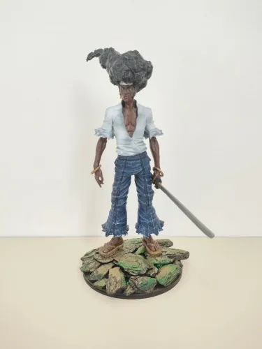 Estátua Afro Samurai 