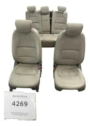 Jogo De Banco De Couro Hyundai Azera 2010 Branco
