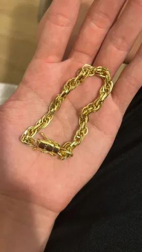 Pulseira banhada em ouro 18k