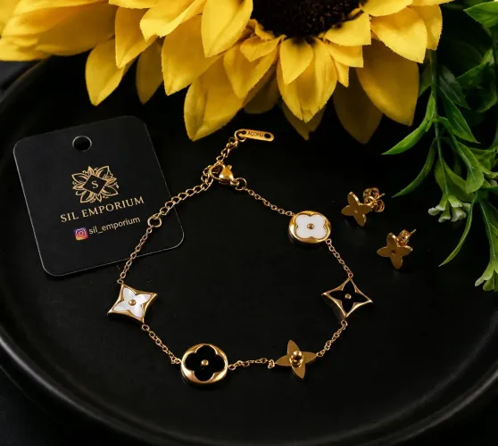 Conj. Pulseira e Brinco Inspiração