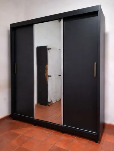 Guarda roupa Clara Preto - Montagem grátis