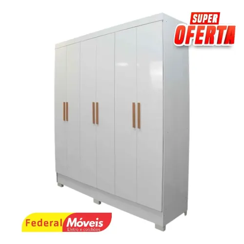 Guarda Roupa Casal 6 Portas 2 Gavetas - Fazemos Entregas 
