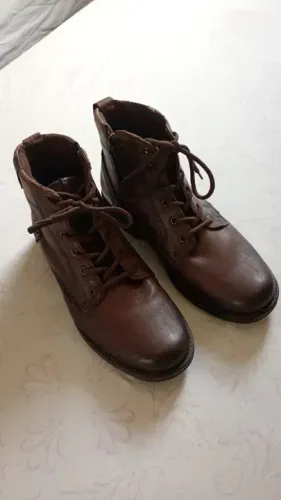 BOTA COM ZÍPER VINTAGE MARROM 41/42