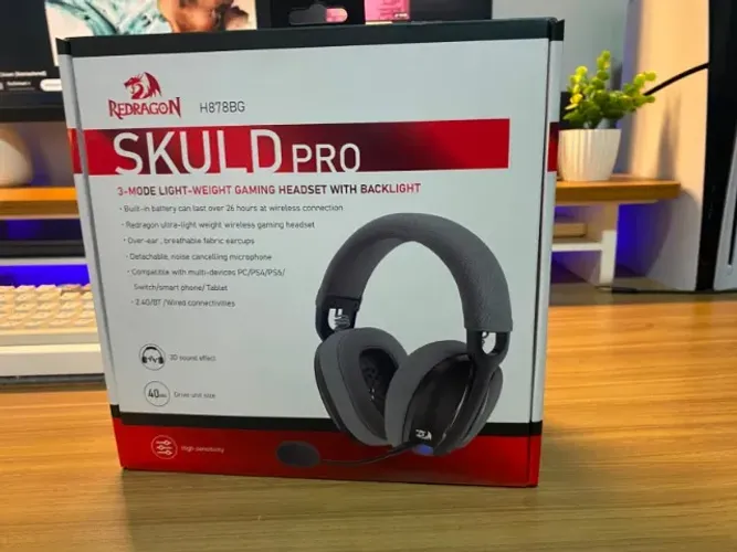 Headset fone NOVO Skuld PRO H878BG sem fio bluetooth 2.4