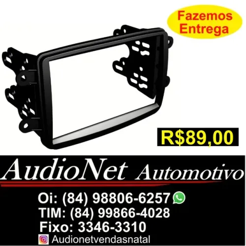 Moldura 2 Din Painel Dvd Duster Sandero Logan Kwid Captur Renault Carro Multimidia