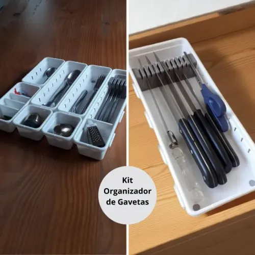 Organizador De Gaveta Modular Com Porta Facas NOVO com Frete GRÁTIS