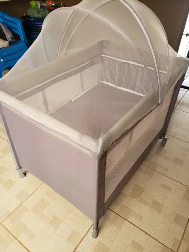 Oferta Berço Portátil Serenata Gray Burigotto Cercadinho Bebê Usado Entrego