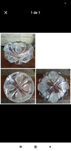 Cinzeiro cristal lapidado 