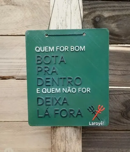 Placa decorativa Laroyê