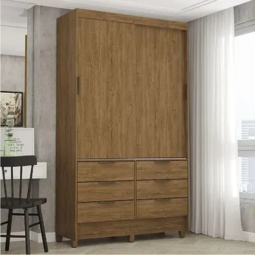 Guarda roupa de solteiro com portas de correr 