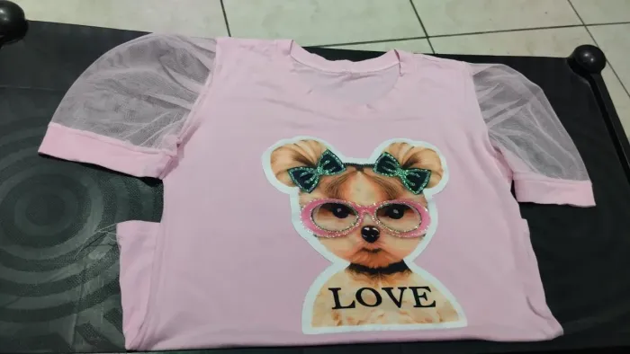Camisa rosa tamanho 10